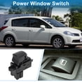 thumbnail image 2 of Interruptor de ventana eléctrica Unique Bargains para Nissan Tiida 2011-2014 Interruptor de control de ventana ABS negro lado del pasajero, 2 of 7