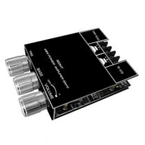 -502MT Bluetooth 5.0 Subwoofer Amplifier Board 2.0 Channel High Power Audio Stereo Amplifier Board 2X50W Bass AMP,1 * Bluetooth Audio Amplifier Modules,Black
