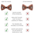 thumbnail image 3 of Brown Penguin Bow Tie Unisex Pattern Pre-Tied Shape, By Bow Tie House (Large, Brown Penguin), 3 of 6