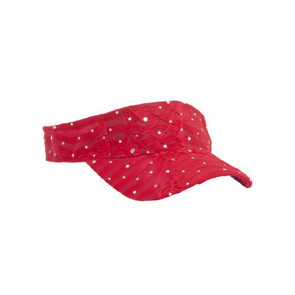 Glitter Sequin Visor - Red
