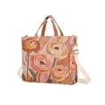 thumbnail image 7 of FORMRS Womens Corduroy Tote Bag Crossbody Shoulder Handbag with Pocket, Abstract Orange Flowers, 7 of 7