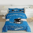 thumbnail image 2 of Homewish Kids Rugby Helmet Bedding Comforter Set,Football Sport Twin Comforter Sets,Blue White Bedding Set For Teens,Ultra Soft Home Decor Reversible,2pcs, 2 of 8