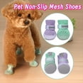 thumbnail image 2 of Small Dog Boots Small Dog Shoes Breathable Soft Mesh Adjustable Straps Dog Boots & Paw Protectors Dog Summer Essentials for Small Dogs Mint Green 4 Pack, 2 of 4