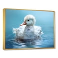 thumbnail image 2 of Designart "Tranquil Swim of Blue and White Duck II" Animals Framed Wall Art - Modern Farmhouse White Duck Hallway Framed Wall Art Decor, 2 of 6