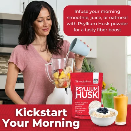 Health Plus Inc 100 Pure Psyllium Husk 24 oz 680 g