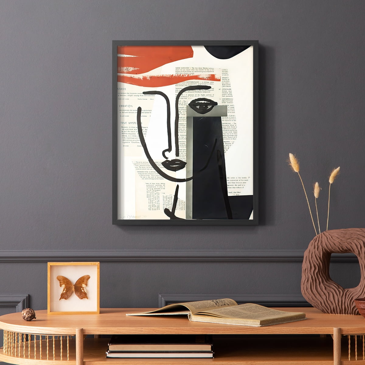 Faces of A Century VI in Paper Solid Wood 8 x 10 Framed Print