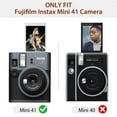 thumbnail image 2 of Fintie Protective Case for Fujifilm Instax Mini 41 Instant Camera - Premium Vegan Leather Bag Cover with Removable Adjustable Strap, Black, 2 of 8