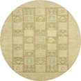 thumbnail image 1 of Ahgly Company Indoor Round Abstract Metallic Gold Abstract Area Rugs, 4' Round, 1 of 6