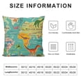 thumbnail image 5 of Throw Pillow Covers Dinosaurs Map of The World Pillow Cover Square Pillow Case Cushion for Home Decor Sofa Couch Pillowcase, 5 of 5
