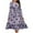 Purple, variant on Cmfcve Women's Party Dress Polka Dot Print Long Sleeve Dance Holiday Dresses Round Neck Tie Front Ruffled Cocktail Evening Dress
