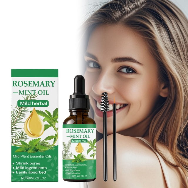 Aceite de Menta Esencial Reduce la Producción de Sebo Mejora el Cuero Cabelludo Graso Mejora la Salud del Cuero Cabelludo Nutre y Fortalece las Uñas 60 ml Aceites Esenciales