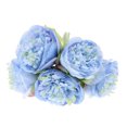 thumbnail image 3 of Plantas de Follaje Artificial de Flores Falsas de Poenías China Plantas de Sinulación Azul Soledad Ramo de flores de simulación, 3 of 10