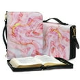 thumbnail image 3 of FOR U DESIGNS Marble Stripes Bible Bag with Handle Bible Cover Case for Women Men PU Lightweight Bible Bag Tote Bag Size X-Large Washable Bible Book Cover Carrying Case Bible Accessories, 3 of 7
