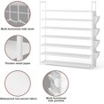 thumbnail image 7 of 7-Tier Shoe Rack Organizer, Holds 28-35 Pairs, Tall Space-Saving Storage Tower, 7 of 7