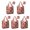 Red Christmas Patchwork, variant on 5 Pack Foldable Shopping Bag,Red Christmas Patchwork Pattern Reusable Grocery Bags with Pockets,Large Reusable Tote Bags with Handles Waterproof & Lightweight