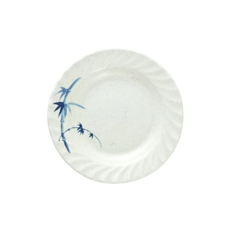 

Excellante Blue Bamboo Melamine Dinnerware Collection 7 Curved Rim Plate Comes in Dozen