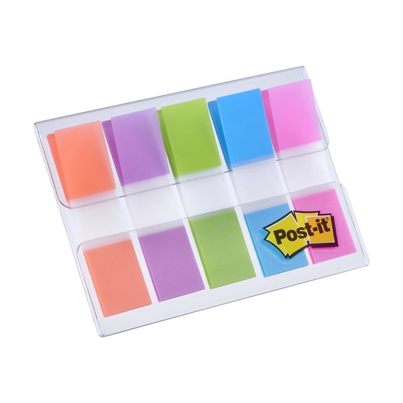 3M 6835CB2 Page Flags in. Portable Dispenser, 5 Bright Colors - 5 Dispensers, 20 Flags per Color