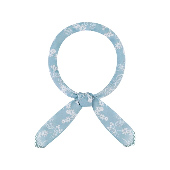 Women's Line Chrysanthemum Pattern Scarf Square 26.7''X26.7'' Elegant Neck Scarves for Thanksgiving Gift One Size Blue