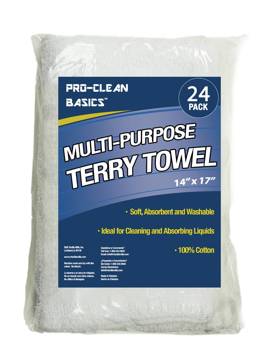 ProClean Basics MultiPurpose Terry Towel, 24pk