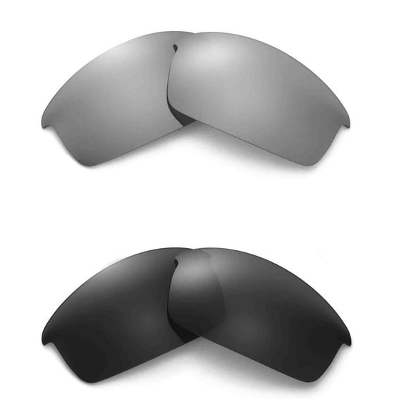 Walleva 2 Paris Polarized Replacement Lenses For Oakley Bottlecap  Sunglasses-Black   Titanium