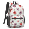 thumbnail image 2 of Pioneer Flower Floral Print Pattern 17" School Backpacks for Teens,Waterproof Oxford Fabric,S-Shape Padded Straps for School,Travel,Hiking,Camping, 2 of 6