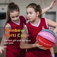 thumbnail image 4 of Balón de baloncesto AXGUIQ, tamaño 5, 70 cm, goma multicolor para exteriores, 4 of 8
