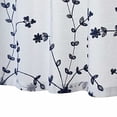 thumbnail image 7 of Sheer Valance Curtains, Leaf Embroidered Kitchen Window Treatment Voile Valances Cafe Curtains Rod Pocket, Faux Linen Textured Semi Sheer Bathroom Curtain Navy Blue, 52" W x 36" L, 7 of 7