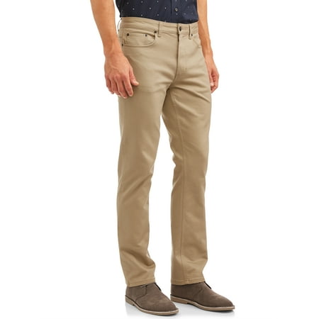 GEORGE - George Men's Premium 5 Pocket Twill Pants - Walmart.com ...