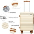 thumbnail image 3 of MIUSSE Hard Shell Luggage Sets, 3 Piece Luggage Set, 20/24/28 IN Carry On Luggage with TSA Lock Spinner Wheels, Hard Shell Suitcases Women Men, 3 of 8