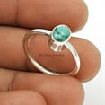 thumbnail image 3 of Genuine Blue Turquoise Gemstone Ring, Natural 925 Sterling Silver, Statement Ring, Solitaire Ring, Thin Ring, Proposal Ring, Engagement Ring For Women, December Birthstone (Blue Turquoise, 7), 3 of 4