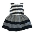 thumbnail image 2 of Bonnie Jean Girl's Sleeveless Tiered Color Block & Stripes Any Occasion Dress (3T), 2 of 2