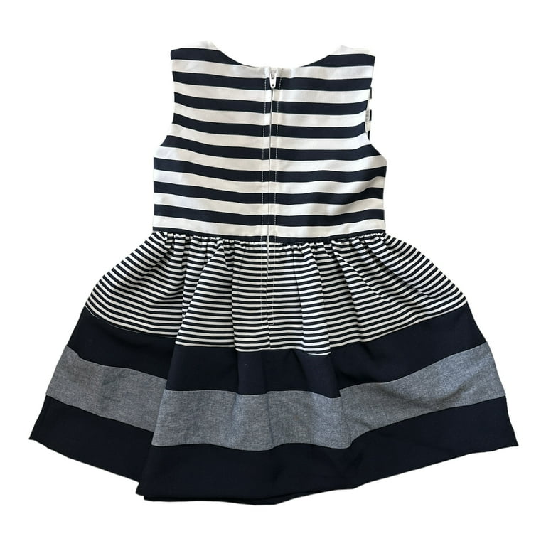 Bonnie Jean Girl's Sleeveless Tiered Color Block & Stripes Bonnie Jean Girl's Sleeveless Tiered Color Block & Stripes