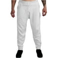 thumbnail image 1 of LSLJS Men's Solid Color Sport Loose Pleated Small Legs Lace-Up Solid Color Full Length Pants, 1 of 5