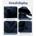 thumbnail image 4 of Chrisuno Men's Waterproof Rain Jacket Winter Warm Parka Outwear Outdoor Zip Up Long-Sleeve Puffer Windproof  Coat With Hooded Navy S, 4 of 4