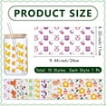 thumbnail image 3 of 10 Sheets Plants Transfer Stickers for Glass Cups Rub on Transfers Decal UV DTF Cup Wrap Transfer PVC Waterproof Leaves Flowers Stickers Decals Bulk for DIY Furniture Crafts 9.44x4.33Inch, 3 of 9