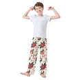 thumbnail image 2 of FORMRS Boys Pajama Pants with Pockets Size 11-12Y Kids Lounge Sleep Bottoms, Christmas Floral, 2 of 8