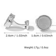 thumbnail image 2 of Cufflinks Generic para hombre, elegante estampado de galones de aleación plateada, 2 of 3