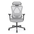 thumbnail image 1 of Bowery Hill Chaise de Bureau Réglable en Métal et Maille, Fini Gris, 1 of 14