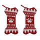 thumbnail image 1 of Medias navideñas grandes Medias de punto rojas para perro con forma de hueso Medias personalizadas, 1 of 5