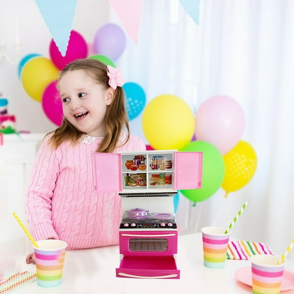 EGNMCR Kitchen Play Set - Mini Kitchen Set With Realistic - Indoor Games Kitchen Cooking Playset - Toys For Toddlers Children & Girls锛圗lectric Furnace锛?Play House