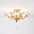 thumbnail image 2 of Lámpara tipo candelabro vintage con ramas de cristal, 4 luces, 160 W, 2 of 8