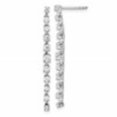 thumbnail image 2 of Auriga Fine Jewelry 14K White Gold Lab Grown Diamond VS/GH Dangle Earrings for Women (L- 1.46 inch, W- 0.11 inch), 2 of 6
