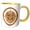 Yellow/White, variant on 3drose, Copper Natical Compass Illustration, 15oz Mug