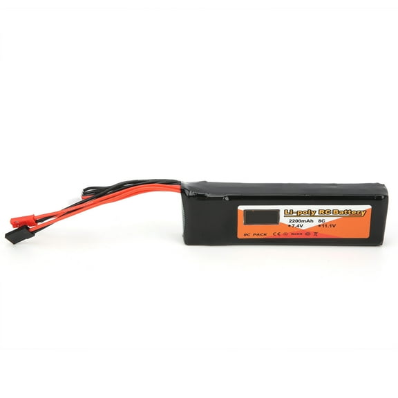 RC Lipo Battery 11.1V 2200mAh 8C, Long Run Time For Remote Control Vehicles, Safe Reliable