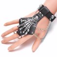thumbnail image 4 of Punk Rock Gótico Guante Esqueleto Mano Guante Cadena Enlace Pulsera Brazalete, 4 of 8
