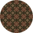 thumbnail image 1 of Ahgly Company Machine Washable Indoor Round Transitional Sienna Brown Area Rugs, 7' Round, 1 of 7