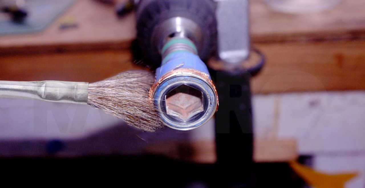 RAM-PRO 12 Flexible Bristle Tin/Metal Tubular Ferrule Handle Acid/Flux Brushes for Home/School/Shop/Garage 