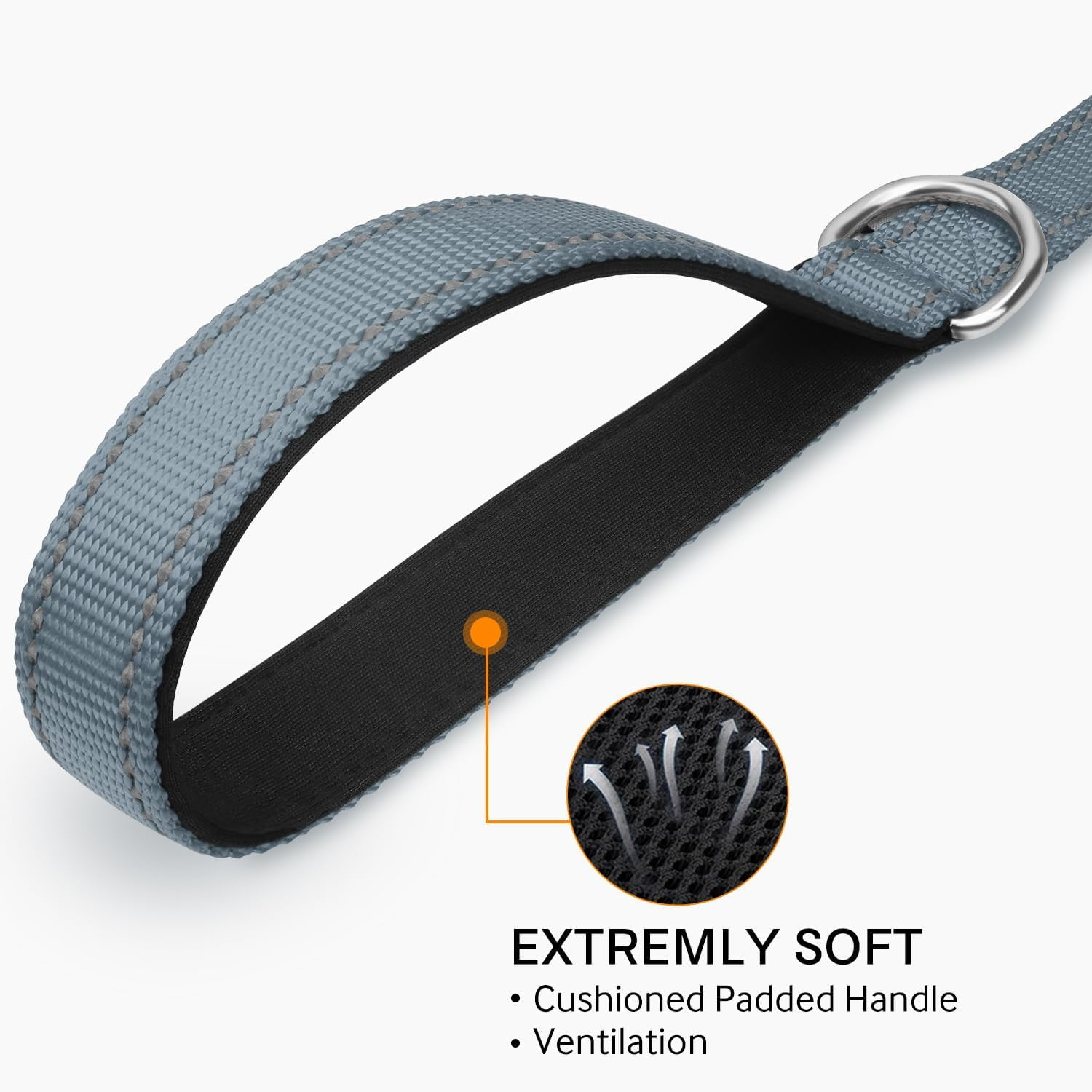 Solennerer Dog Leash Heavy Duty Pet Leash 2 Traffic Padded Handles Reflective Leash for Medium to Large Dogs