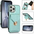 thumbnail image 3 of Wallet Case Apply to iPhone 7/8/SE2,Luxury PU Leather Card Package with Metal Buckle Long Shoulder Strap Stand Function Hard PC Bumper Shockproof Protector (iPhone 7/8/SE2, Blue), 3 of 16