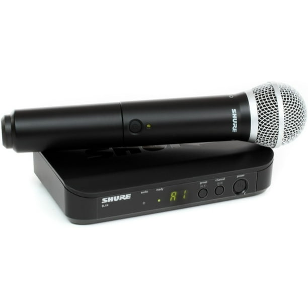 Micrófono BLX24/PG58 Shure de Mano Inalámbrico Cápsula Integrada Shure Hasta 14 hrs de Uso